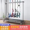 Estante Móvil de Pie para Mopas Estante de Almacenamiento de Herramientas de Acero Inoxidable Estante de Almacenamiento para Baño Estante Organizador para Balcón Estante con Drenaje