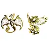 Broche Retro de Aleación de Dragón y Fénix Europeo y Americano, Insignia Metálica Creativa Personalizada, Accesorio de Ropa Unisex