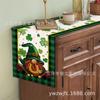 Popular de Amazon St Patrick Runner de mesa de enano a cuadros gris y negro decoración del hogar mesa de comedor ventas directas de fábrica
