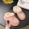 Chinelos de algodão confortáveis, fechados na frente, para pessoas baixas aumentarem a altura, chinelos peludos para mulheres, com sola grossa, podem ser usados ao ar livre, pelúcia quente