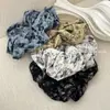 Goma para el pelo fruncida de tela con tinta china vintage, simple, de alta gama, elegante, versátil, cuerda para el pelo, accesorio para coleta
