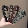 Diadema dentada para mujer, diadema de corona alta, no presiona las raíces del cabello, añade volumen, hace que la cara parezca más pequeña, pinza para el pelo antideslizante, salvación para cabezas planas
