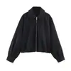 Chamarra Larga con Cremallera y Cuello de Solapa de Manga Larga para Mujer Estilo Europeo y Americano Transfronterizo Moda Nueva 2026 Abrigo 3046341