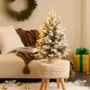 Árbol de Navidad Afelpado Árbol Desnudo Mini Árbol de Navidad Cubierto de Nieve Navidad DIY Árbol de Navidad Pequeño Adornos de Escritorio Q4