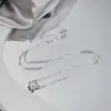 En stock en Fanzhou: Anillo de Mujer con Cadena Integrada en Forma de Almohada Micro-Incrustado de Moissanita, 1-3 Quilates, Plata S925 Chapada en Oro, Venta Directa de Fábrica