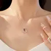 Collar Colgante de Cadena Cuadrado de Circonita Super Brillante con Forma de Gota de Agua, Cadena de Clavícula Moderna y Sencilla, Lujo Ligero, Sensación de Alta Gama, Accesorio Versátil