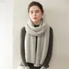Bufanda 100% cachemira pura para mujer, cálida y resistente al frío, diseño simple, versátil, adecuada para actividades al aire libre y ciclismo, de longitud media