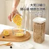Cocina Transparente Almacenamiento Giratorio Sellado Tarro Grado Alimenticio Acero Inoxidable 304 Filtro para Cold Brew Yogurt Caja de Almacenamiento