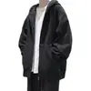 Jaqueta gola alta estilo americano, coleção de outono masculina, exala uma vibe sofisticada e relaxada, moletom cardigã cinza, roupa externa casual