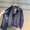 Chamarra tipo camisa de peso pesado con cuello para hombre, abrigo de trabajo de dos piezas simuladas de corte holgado, estilo old money, camisa holgada retro de lujo ligero, moderna