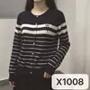 Cardigan de Tricô Color Block Listrado Estilo College Coreano para Mulheres, Suéter Solto e Casual com Botões de Fileira Única para Primavera, Outono e Inverno