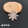 Accesorios para el cabello de bricolaje directos de fábrica, accesorios de aleación con copos de nieve y diamantes de imitación, tocado, accesorios de metal de bricolaje