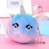 Nuevo Mini Monedero Redondo Tridimensional de Felpa Colorido Transfronterizo Bolsa para Monedas Bolsa para Lápiz Labial Bolsa de Transporte para Cable de Datos Pequeño Regalo