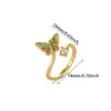 Anillo de Flor de Mariposa de Color Transfronterizo Galvanizado Simple Moda Versátil Estilo Coreano Lujo Ligero Ajustable Anillo para Viaje Diario para Mujeres