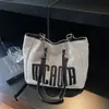 Bolso Tote de Lona para Viajes Diario Mujer Gran Capacidad Nuevo 2025 Casual Otoño e Invierno Más Fácil de Combinar Bolso de Hombro Estudiante Universitario Bolsa para Clase