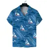 2026 Verano Nuevo Estilo de Comercio Exterior Camisa Casual de Manga Corta con Estampado 3D para Hombre Estilo Hawaiano Camisa de Cuello Cubano para Hombre