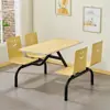 Mesas y Sillas de Comedor para Empleados, Personal de Empresa, Escuela; Juego de Mesa y Sillas de Comedor Integradas de Pizarra para Cuatro y Seis Personas, Personalizable