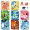 8 Pegatinas de rompecabezas de animales marinos DIY pegatinas faec decoración de cuentas de mano DIY para cuaderno pegatinas impermeables