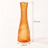 Vaso de Vidro Colorido com Listras Verticais Estilo Europeu de Luxo Leve Ins para Sala de Estar Vaso para Flores Frescas Decoração de Arranjo de Flores Ornamento