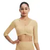 Sujetador Deportivo Transfronterizo Estilo Europeo y Americano Push-Up Inalámbrico de Manga 7/8 para Correr, Yoga, Top de Fitness Antishock Ajustable para Mujer