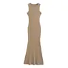 Atacado de Roupas Femininas Puro Desejo Sexy Garota Hot Temperamento Moda Slim Vestido Sem Mangas Verão Feminino Saia Cauda de Peixe Cobrindo o Quadril