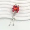 Industria pesada arcilla ovalada flor borla corona agujero recto cuentas DIY bolígrafo de cuentas cadena para teléfono móvil cadena para bolso accesorios de joyería