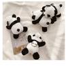 Lindo Broche de Panda Tridimensional de Dibujos Animados ins Corazón de Niña Muñeco de Peluche Lie Lie Lie Oso Gato Pin Insignia Cabeza de Panda