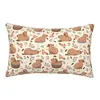 Funda de Almohada con Patrón de Capibara Tamaño Estándar 20x30 pulgadas Funda de Almohada Suave Transpirable con Cierre de Cremallera Oculta Funda de Almohada Decorativa para Niños y Adultos