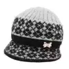 Chapéus Quentes de Outono e Inverno para Mulheres de Meia-Idade e Idosas, Mãe, Avó, Pessoas Idosas, Chapéus de Lã Tricotados, Chapéus Bucket com Forro de Fleece e Espessados