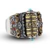 Anillo de Seis Caracteres de Palabras Verdaderas para Hombre Personalidad Trendy Retro Anillo Individual Giratorio Retro Anillo de Personalidad Tendencia
