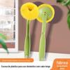 Escova de lavar panelas, tigela, escova antiaderente, óleo, mãos não sujas, com cabo longo, escova de lavar louça, suprimentos para panelas, ferramentas de limpeza de cozinha