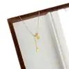 Collar de Ábaco Chapado en Oro Estilo Chino Paz y Alegría Cadena para Clavícula Joyería Elegante Moda Versátil