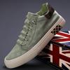 Nuevos Zapatos de Hombre Otoño 2026 Estilo Coreano Versátiles Casuales de Moda Planos de Lona de Caña Baja Slip-On con Banda Elástica de Lona
