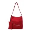 Bolsa de Lona Estilo Ins Preguiçoso Coreano para Mulheres, Leve Casual Grande Capacidade para Comutador Estudante Ombro Transversal Bolsa Mãe-Filha