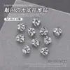 Arte de Unha Cristal Branco Fundo Aberto Pilha de Diamante Redondo Estéreo Strass em Unhas Pilha Multifacetada Joia de Diamante 10 Peças