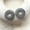 Pendientes de resina de color gelatina con forma de círculo hueco geométrico coreano, hechos a mano, material para pinzas para el cabello, venta al por mayor