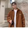 Camisa Retro Americana de Veludo Cotelê Masculina Tendência Outono Inverno Marca Solta Casual Manga Longa Top Jaqueta Camisa com Letra Masculina