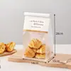 Saco de Embalagem para Pão de Forma 450g Selagem com Arame Enrolado Saco Quadrado Fatiado Assado Mochi Biscoito Alimento Saco com Fecho Ziplock