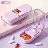 Cortador de Pílulas Multifuncional Caixa de Pílulas Divisor de Pílulas Dois em Um Cortador de Comprimidos Divisor de Comprimidos Dispensador de Pílulas Portátil Gadget
