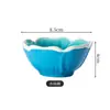 Elegante y sencillo plato de cerámica con forma de loto para casas de té, con nueces, frutas secas y bocadillos; adecuado para uso comercial en salones de té y salas de estar