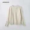 Roupas Masculinas Apo Suéteres Transfronteiriços para Homens e Mulheres, Outono e Inverno, High-End, Solto e Casual, Gola Redonda, Suéter de Tricô Trançado de Manga Longa.