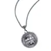 Collar Punk Vintage Hombres Transfronterizo Acero de Titanio Cabeza Humana Colgante Cadena de Suéter Viento Frío Moda Cadena para Clavícula Joyería Mujeres