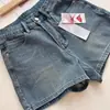 Shorts Jeans Lavado Europeu de Alta Durabilidade para Mulheres, Estilo Coreano de Verão Cintura Alta Solto Emagrecimento Versátil Perna Larga Linha A Hot Pants