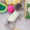 INS perro mascota ropa para perro arcoíris a rayas bolsillo elástico chaleco primavera y verano perro pequeño mascota coreano delgado