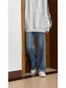 Calça Jeans Retrô Americana para Mulheres Inverno 2025 Nova Casual Solta Cintura Alta Emagrecedora Tamanho Grande Reta