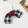 Novos Acessórios de Cabelo Xadrez Rosa Estilo College para Mulheres, Presilha Lateral para Franja, Presilha Lateral, Headwear Fashion Estilo Vintage Maillard