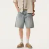 Shorts Jeans Americano de Rua Estilo Verão com Design de Tinta Salpicada para Homens 2026 Novos Retos Largos Frescos de Cinco Pontos