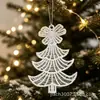 Adornos para Árbol de Navidad, Decoraciones Navideñas, Colgantes Festivos, Papá Noel Transfronterizo, Caballo Mecedora, Linterna, Reno, Luces de Estrella de Cinco Puntas