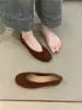 Zapatos Planos de Boca Baja para Mujer 2026 Estilo Vintage Mate Punta Redonda Slip-On Mocasines de Suela Suave