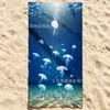 Toallas de Playa de Venta Caliente Transfronterizas, Suaves Estilo Ins Personalizadas, Amigables con la Piel, Absorbentes, de Secado Rápido, Impresas Digitalmente, Toallas de Baño para Playa al por Mayor